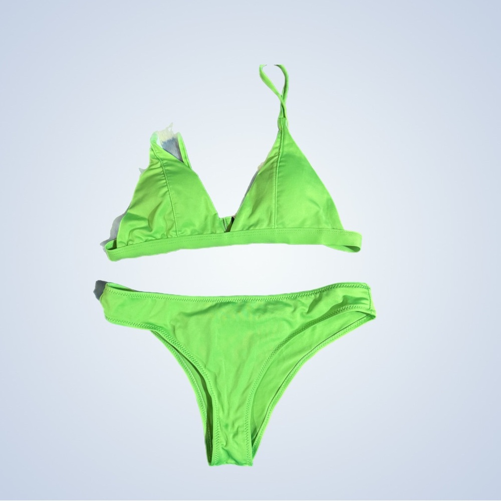 Neon Green Triangle Bikini Set